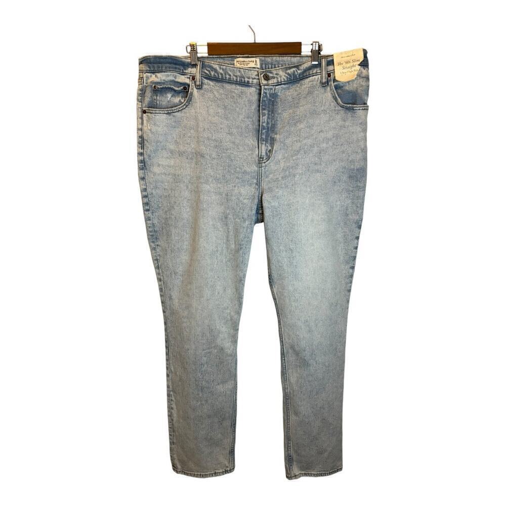 Abercrombie & Fitch Jeans Women's 36/22‎ Long 90s Slim Straight Ultra High NEW